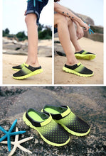 Load image into Gallery viewer, Summer Shoes Men Sandals Colorful Couples Beach Slippers Clogs Mens Breathable Summer Beach Slippers Lightweight Mesh Sandals Outdoor Walking Shoes
