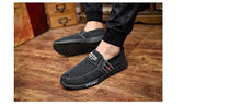将图片加载到图库查看器，Summer Slip On Men's Casual Shoes Rubber Solid Mens Canvas Shoes Lightweight Waterproof Flat Casual Sneakers Loafer Shoes Casual Canvas Indoor Loafers
