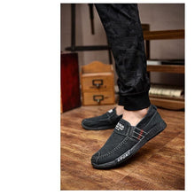 将图片加载到图库查看器，Summer Slip On Men's Casual Shoes Rubber Solid Mens Canvas Shoes Lightweight Waterproof Flat Casual Sneakers Loafer Shoes Casual Canvas Indoor Loafers
