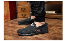 将图片加载到图库查看器，Summer Slip On Men's Casual Shoes Rubber Solid Mens Canvas Shoes Lightweight Waterproof Flat Casual Sneakers Loafer Shoes Casual Canvas Indoor Loafers
