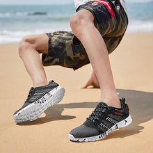 将图片加载到图库查看器，Summer Sport Mens Casual Workout Shoes Air Mesh Sneakers Fashion Foam Footwear Black Beach Water Fisherman Breathable Men Jogging Tennis Sport Sneakers
