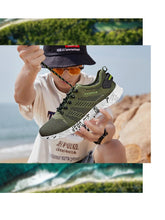 将图片加载到图库查看器，Summer Sport Mens Casual Workout Shoes Air Mesh Sneakers Fashion Foam Footwear Black Beach Water Fisherman Breathable Men Jogging Tennis Sport Sneakers
