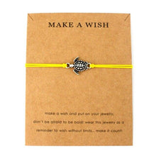 Load image into Gallery viewer, Summer Style Adjustable Jewelry Make a Wish Silver Sea Turtles Charm Women Men Bracelets Beach Sea Turtles Rope String Bracelets Anklets Family Handmade Adjustable Turtle String Bracelet For Women Kids
