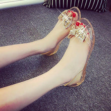 将图片加载到图库查看器，Summer Style Women Sandals Fashion Shoes Woman Casual Lightweight Toe Sandal Crystal Flat Shoes Round Toe Dress Open Toe Sandals Flip Flops Slip On Fashion Dress Shoes
