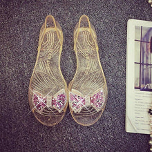 将图片加载到图库查看器，Summer Style Women Sandals Fashion Shoes Woman Casual Lightweight Toe Sandal Crystal Flat Shoes Round Toe Dress Open Toe Sandals Flip Flops Slip On Fashion Dress Shoes
