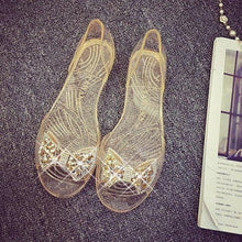 将图片加载到图库查看器，Summer Style Women Sandals Fashion Shoes Woman Casual Lightweight Toe Sandal Crystal Flat Shoes Round Toe Dress Open Toe Sandals Flip Flops Slip On Fashion Dress Shoes
