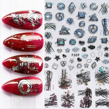 Load image into Gallery viewer, Summer Tropical Beach Coconut Tree Slippers 3D Nail Sticker Leaves Shell Transfer Decals Slider Decoration Manicures  Tip Water Transfer Nail Decals Sticker For Pretty Girl Self-Adhesive Nail Decals Designer Nail Stickers for Acrylic
