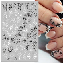 将图片加载到图库查看器，Summer Tropical Plants 3D Nail Sticker Iridescent Leaves Tree Transfer Decals Slider For Nails DIY Nail Art Decoration 3D Nail Stickers Decals Snowflakes Elk Bear Christmas Xmas Transfer Stickers Nail Art Self-Adhesive Decals Decoration Nail Art
