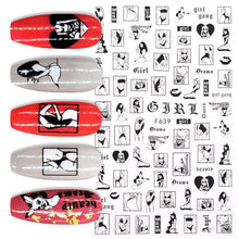将图片加载到图库查看器，Summer Tropical Plants 3D Nail Sticker Iridescent Leaves Tree Transfer Decals Slider For Nails DIY Nail Art Decoration 3D Nail Stickers Decals Snowflakes Elk Bear Christmas Xmas Transfer Stickers Nail Art Self-Adhesive Decals Decoration Nail Art

