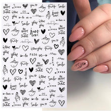 将图片加载到图库查看器，Summer Tropical Plants 3D Nail Sticker Iridescent Leaves Tree Transfer Decals Slider For Nails DIY Nail Art Decoration 3D Nail Stickers Decals Snowflakes Elk Bear Christmas Xmas Transfer Stickers Nail Art Self-Adhesive Decals Decoration Nail Art
