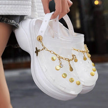 Load image into Gallery viewer, Summer Women Breathable Sandals Beach Shoes Women Slippers Slides Fashion Sandal Clogs Lightweight Walking Shoes With Chain Comfortable Shoes Around The House
