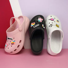 将图片加载到图库查看器，Summer Women Clogs Platform Garden Sandals Fruit Slippers Beach Shoes Increase Outdoor Unisex Garden Clogs Shoes Comfortable Slip-on Summer Beach Sandals
