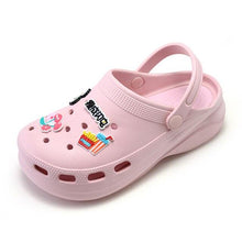 将图片加载到图库查看器，Summer Women Clogs Platform Garden Sandals Fruit Slippers Beach Shoes Increase Outdoor Unisex Garden Clogs Shoes Comfortable Slip-on Summer Beach Sandals
