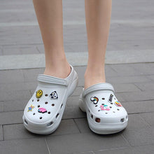 将图片加载到图库查看器，Summer Women Clogs Platform Garden Sandals Fruit Slippers Beach Shoes Increase Outdoor Unisex Garden Clogs Shoes Comfortable Slip-on Summer Beach Sandals
