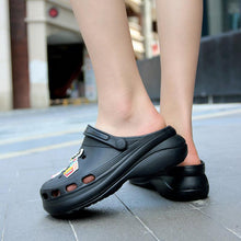 将图片加载到图库查看器，Summer Women Clogs Platform Garden Sandals Fruit Slippers Beach Shoes Increase Outdoor Unisex Garden Clogs Shoes Comfortable Slip-on Summer Beach Sandals
