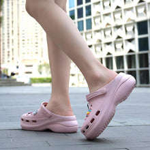 将图片加载到图库查看器，Summer Women Clogs Platform Garden Sandals Fruit Slippers Beach Shoes Increase Outdoor Unisex Garden Clogs Shoes Comfortable Slip-on Summer Beach Sandals
