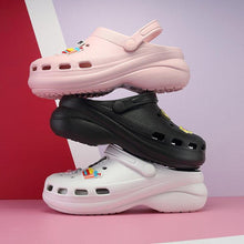 将图片加载到图库查看器，Summer Women Clogs Platform Garden Sandals Fruit Slippers Beach Shoes Increase Outdoor Unisex Garden Clogs Shoes Comfortable Slip-on Summer Beach Sandals
