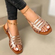 Load image into Gallery viewer, Summer Women's Sandals Fashion Fat Bottom Female Clip Toe Shoes Outdoor Beach Sandal Flat Sandal Ankle Strap Open Toe Breathable Summer Sandals Adjustable Buckle Strap Women Sandals
