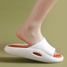 将图片加载到图库查看器，Summer Women Slippers Runway Shoes Outdoor Slides Men Flip Flops Thick Sole Non-slip Beach Pool Outdoor Slippers Anti-Slip Shower Spa Bath Pool Gym Slides Flip Flop Open Toe Comfortable Soft Sandals Casual Shoes
