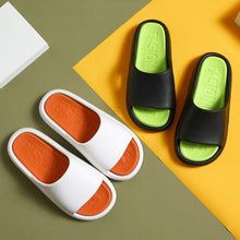 将图片加载到图库查看器，Summer Women Slippers Runway Shoes Outdoor Slides Men Flip Flops Thick Sole Non-slip Beach Pool Outdoor Slippers Anti-Slip Shower Spa Bath Pool Gym Slides Flip Flop Open Toe Comfortable Soft Sandals Casual Shoes
