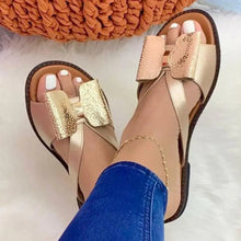 Load image into Gallery viewer, Summer Women Stylish Flat Sandals Fashion Elegant Soft Colors Butterfly Knot Design
