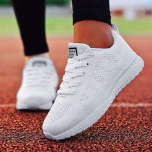 Load image into Gallery viewer, Super Light Sneakers For Women Vulcanize Sport Walking White Sneakers Women Casual Flats Elegant Soft Walking Shoes Breathable Non Slip Comfortable Sneakers
