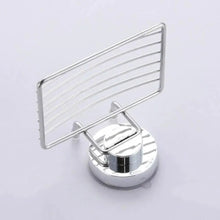 Load image into Gallery viewer, Super Strong Vacuum Suction Cup Soap Holder Drain Stainless Steel Wall-Mounted Soap Dish Shower Box Dish Punch-Free Bathroom Accessories Bathroom Soap Dish Holder Shower Soap Dish Saver Tray Bar Soap Sponge Holder for Shower Bathroom And Kitchen
