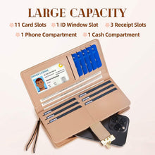 将图片加载到图库查看器，Sweet Cute Women's Long Leaf Bifold Wallet
