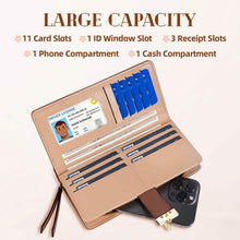 将图片加载到图库查看器，Sweet Cute Women's Long Leaf Bifold Wallet
