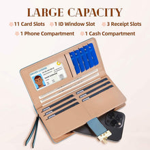 将图片加载到图库查看器，Sweet Cute Women's Long Leaf Bifold Wallet
