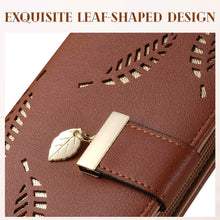 将图片加载到图库查看器，Sweet Cute Women's Long Leaf Bifold Wallet
