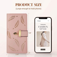 将图片加载到图库查看器，Sweet Cute Women's Long Leaf Bifold Wallet
