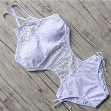 Load image into Gallery viewer, Swimsuit One Piece Backless  Beach Swimwear Women One Piece Swimsuits Plunge V Neck Bathing Suits Lace up Monokini Strappy Cutout Swimwear Bikini Bathing Suit Push Up Women's Swimwear Bodysuit For Women
