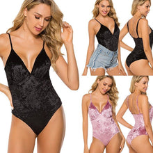 Load image into Gallery viewer, Swimsuit One Piece Backless  Beach Swimwear Women One Piece Swimsuits Plunge V Neck Bathing Suits Lace up Monokini Strappy Cutout Swimwear Bikini Bathing Suit Push Up Women's Swimwear Bodysuit For Women
