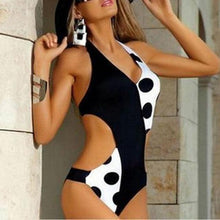 Load image into Gallery viewer, Swimsuit One Piece Backless  Beach Swimwear Women One Piece Swimsuits Plunge V Neck Bathing Suits Lace up Monokini Strappy Cutout Swimwear Bikini Bathing Suit Push Up Women's Swimwear Bodysuit For Women
