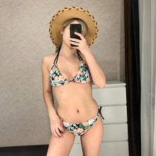 将图片加载到图库查看器，Swimwear Woman Swimsuit  Bikini New Push Up Bikini Set Bathing Suit Women's Bikini Swimsuits Floral Printed Bathing Suits For Women 2 Piece Bikini  Women  Floral Print Beachwear Two Piece Suit
