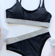 Load image into Gallery viewer, Swimwear Women Ribbed Bathing Suit Female Push Up Bikini Set Women's Bathing Suit Lace up Bikini Ribbed Two Piece Swimsuit Beachwear High Waist Bikini Women's Swimsuit
