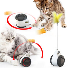 将图片加载到图库查看器，Swing Toys for Cats Kitten Interactive Balance Car Cat Chasing Toy With Catnip Funny Pet Products Indoor Cats Chaser Toys with Feather Catnip Ball Balanced Exercise Wheel Toy for Cats Chasing Hunting Playing
