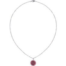 将图片加载到图库查看器，Custom Pink Mandala Personalized Name Silver Plated Chain Necklace
