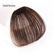 Load image into Gallery viewer, Synthetic Air Bangs Heat Resistant Hairpieces Hair Women Natural Short Black Brown Bangs Hair Clips For Extensions Natural Flat Neat Bangs With Temples For Women One Piece Hairpiece
