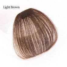 Load image into Gallery viewer, Synthetic Air Bangs Heat Resistant Hairpieces Hair Women Natural Short Black Brown Bangs Hair Clips For Extensions Natural Flat Neat Bangs With Temples For Women One Piece Hairpiece
