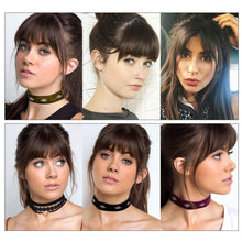 Load image into Gallery viewer, Synthetic Air Bangs Heat Resistant Hairpieces Hair Women Natural Short Black Brown Bangs Hair Clips For Extensions Natural Flat Neat Bangs With Temples For Women One Piece Hairpiece
