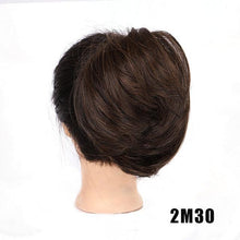 Load image into Gallery viewer, Synthetic Messy Bun Scrunchie Chignon With Elastic Hair Bands Donut Straight Ponytail Hair Pieces For Women Hair Extensions Clip in Hair Extension For Volumized Hair Buns For Girls
