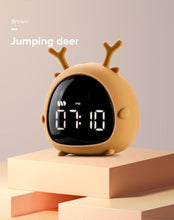 将图片加载到图库查看器，Table Clock Cute Alarm Clock Cute Toddler Alarm Clock Dimming Sleep Training Clock with Night Light Kids Wake Up Clock USB Rechargeable Easy Setting Kids Bedside Kids Night Wake Up Light Multi Function Alarm Clock for For Child Children Home Decoration
