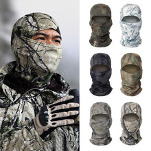 将图片加载到图库查看器，Tactical Camouflage Balaclava Full Face Mask CS Wargame Army Hunting Cycling Sports Helmet Liner Military Multiamp CP Skating Hat Motorbike Biker Racing Breather Mask Tactical Airsoft Cap Scarf Mask Ski Hat Spring Summer For Men Women

