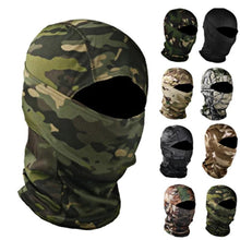 将图片加载到图库查看器，Tactical Camouflage Balaclava Full Face Mask CS Wargame Army Hunting Cycling Sports Helmet Liner Military Multiamp CP Skating Hat Motorbike Biker Racing Breather Mask Tactical Airsoft Cap Scarf Mask Ski Hat Spring Summer For Men Women
