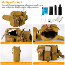 Load image into Gallery viewer, Tactical Waist Bag Utility Pouch Belt Bag with Water Bottle Pouch
