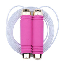 将图片加载到图库查看器，Tangle-Free Rapid Speed Jumping Rope Cable With Ball Bearings Steel Skipping Rope Adjustable Rapid Speed Jumping Ropes Cable Foam Handles Steel Jump Ropes For Gym Fitness Home Exercise
