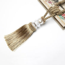 将图片加载到图库查看器，Tassel Curtain Tieback Crystal Bead Hanging Ball Tie Room Accessories Holder Buckle Rope Bandage Holdback Window Shade Curtain Tie Back Tassel Tie Backs for Curtain Beautiful Curtain Holdback Rope

