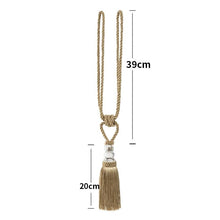 将图片加载到图库查看器，Tassel Curtain Tieback Crystal Bead Hanging Ball Tie Room Accessories Holder Buckle Rope Bandage Holdback Window Shade Curtain Tie Back Tassel Tie Backs for Curtain Beautiful Curtain Holdback Rope
